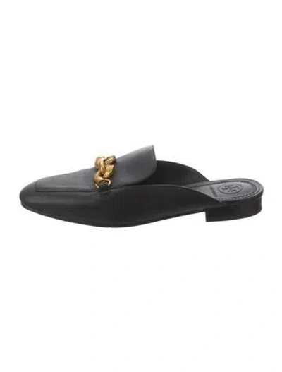 Pre-owned Tory Burch Leather Mules In Black