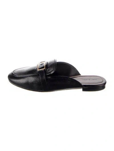 Pre-owned Tory Burch Leather Mules In Blue