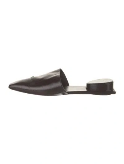 Pre-owned Tory Burch Leather Mules In Brown