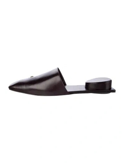 Pre-owned Tory Burch Leather Mules In Brown