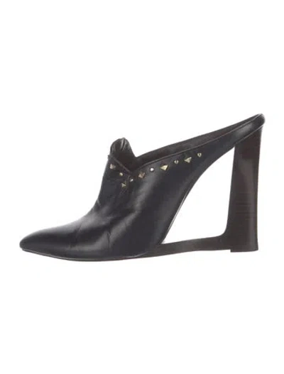 Pre-owned Tory Burch Leather Mules In Multi