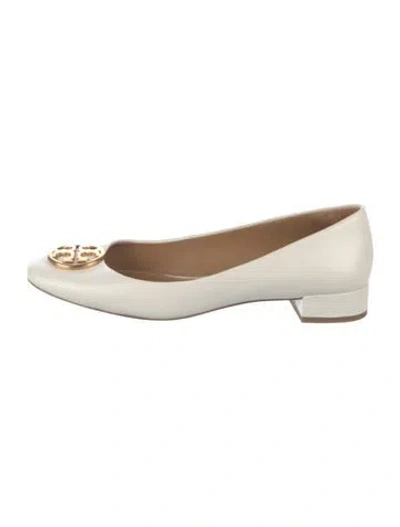 Pre-owned Tory Burch Leather Mules In Neutral