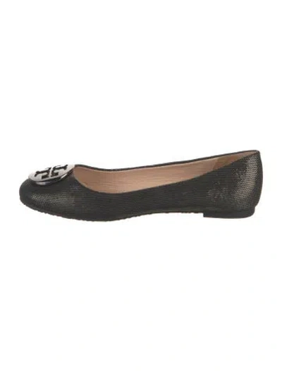 Pre-owned Tory Burch Leather Patterned Ballet Flats In Multi