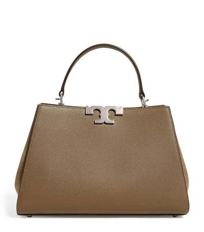 Tory Burch Eleanor Hand Bags Gray In Brown