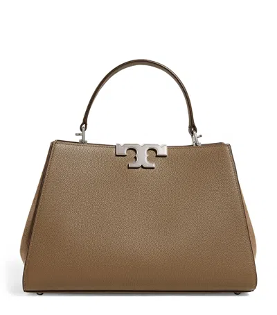 Tory Burch Eleanor Hand Bags Gray In Brown