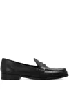 Tory Burch Leather Penny-slot Loafers In Black