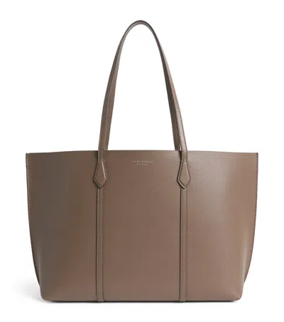 Tory Burch Leather Perry Tote Bag In Brown