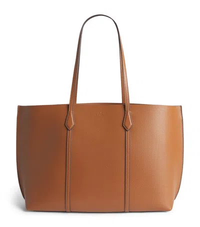 Tory Burch Leather Perry Tote Bag In Brown