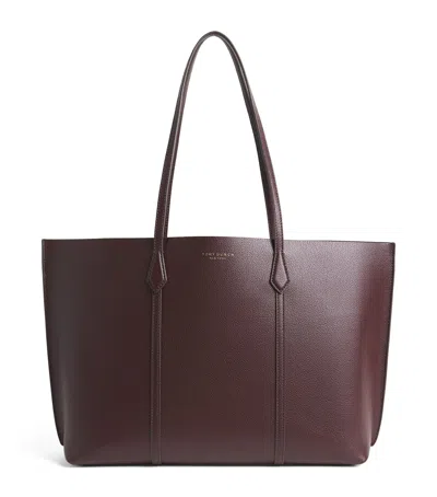 Tory Burch Leather Perry Tote Bag In Burgundy