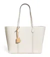 Tory Burch Leather Perry Tote Bag In Ivory