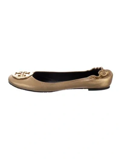 Pre-owned Tory Burch Leather Printed Ballet Flats