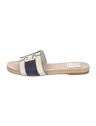 Pre-owned Tory Burch Leather Printed Slides