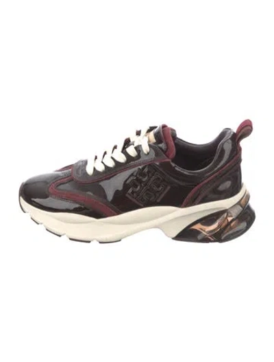 Pre-owned Tory Burch Leather Printed Sneakers In Multi