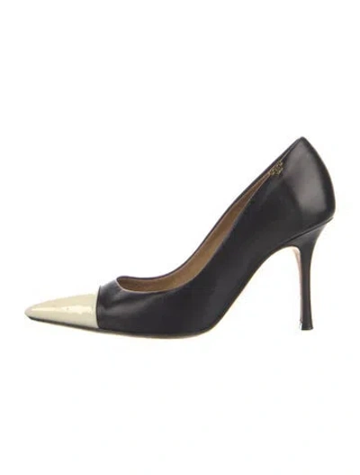 Pre-owned Tory Burch Leather Pumps In Black