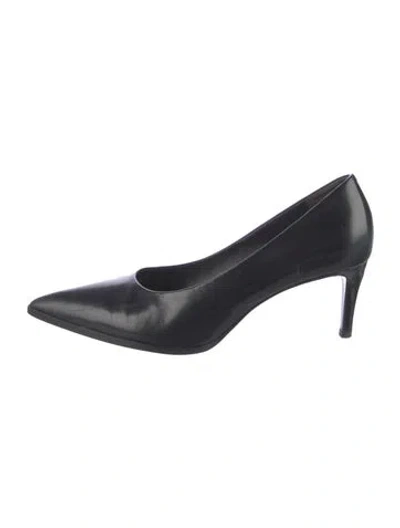 Pre-owned Tory Burch Leather Pumps In Black