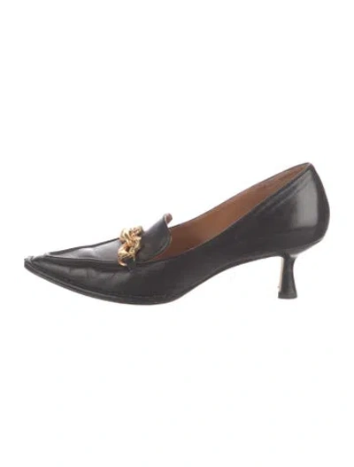 Pre-owned Tory Burch Leather Pumps In Black