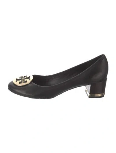 Pre-owned Tory Burch Leather Pumps In Black
