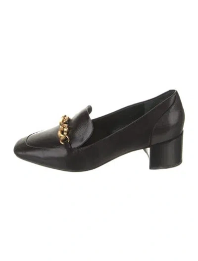 Pre-owned Tory Burch Leather Pumps In Black