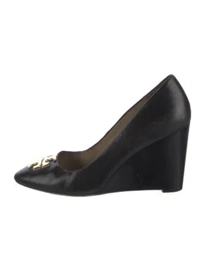 Pre-owned Tory Burch Leather Pumps In Black