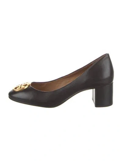 Pre-owned Tory Burch Leather Pumps In Black