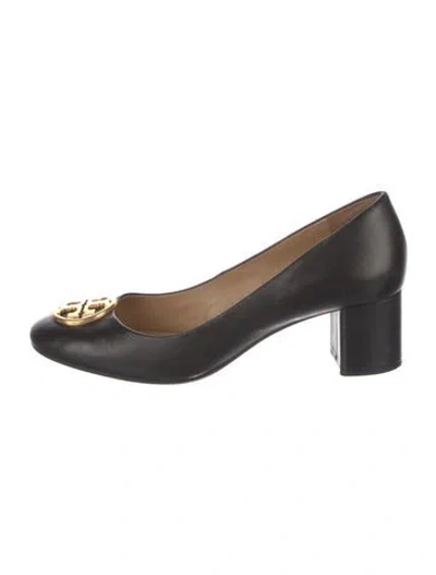 Pre-owned Tory Burch Leather Pumps In Black
