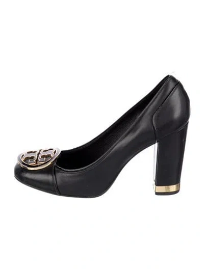 Pre-owned Tory Burch Leather Pumps In Black