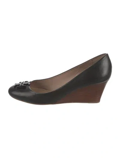 Pre-owned Tory Burch Leather Pumps In Black