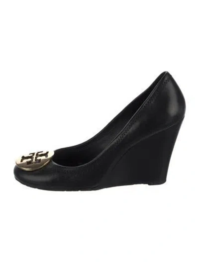 Pre-owned Tory Burch Leather Pumps In Black