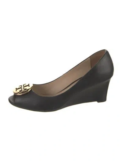 Pre-owned Tory Burch Leather Pumps In Black