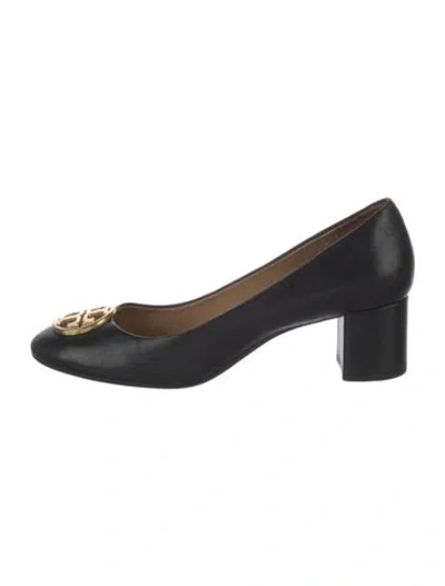 Pre-owned Tory Burch Leather Pumps In Black