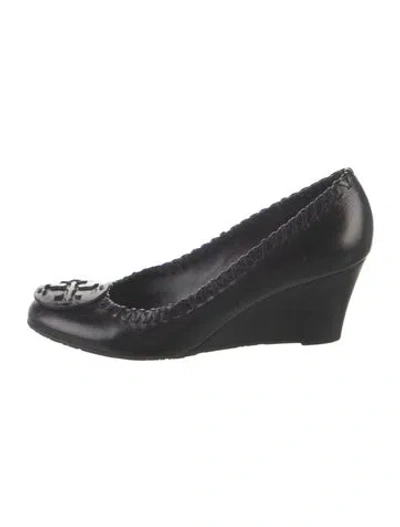 Pre-owned Tory Burch Leather Pumps In Black