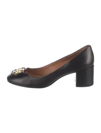 Pre-owned Tory Burch Leather Pumps In Black