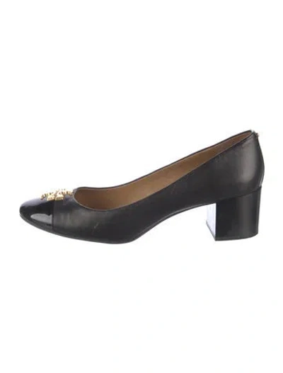 Pre-owned Tory Burch Leather Pumps In Black