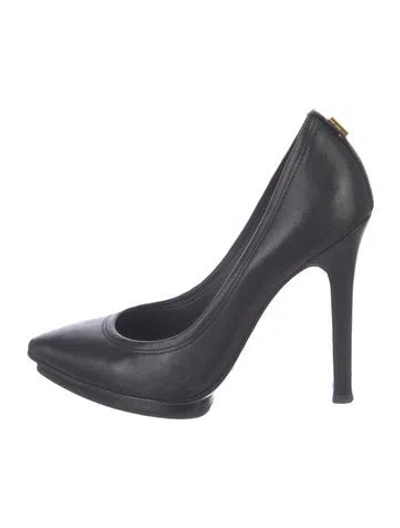 Pre-owned Tory Burch Leather Pumps In Black