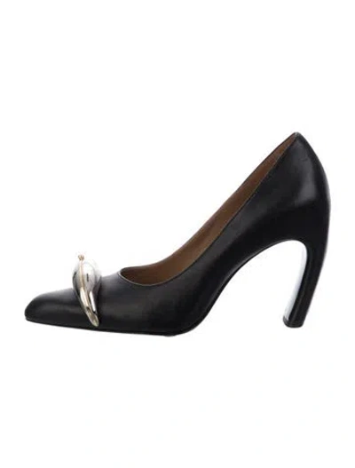 Pre-owned Tory Burch Leather Pumps In Black