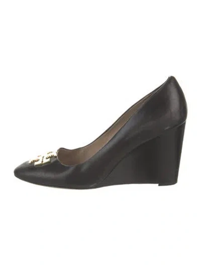 Pre-owned Tory Burch Leather Pumps In Black