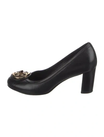 Pre-owned Tory Burch Leather Pumps In Black