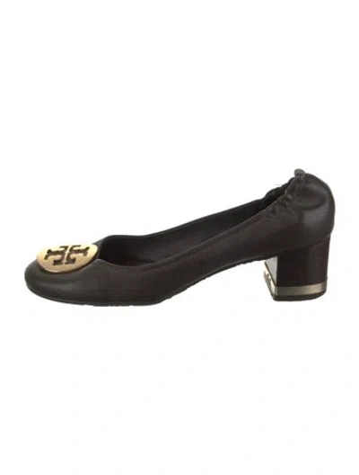 Pre-owned Tory Burch Leather Pumps In Black