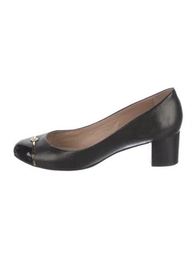 Pre-owned Tory Burch Leather Pumps In Black