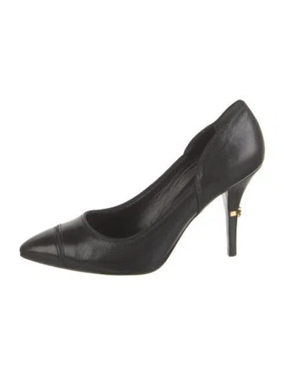 Pre-owned Tory Burch Leather Pumps In Black