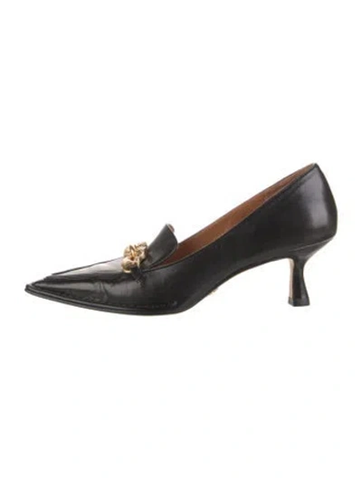 Pre-owned Tory Burch Leather Pumps In Black
