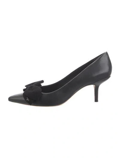 Pre-owned Tory Burch Leather Pumps In Black