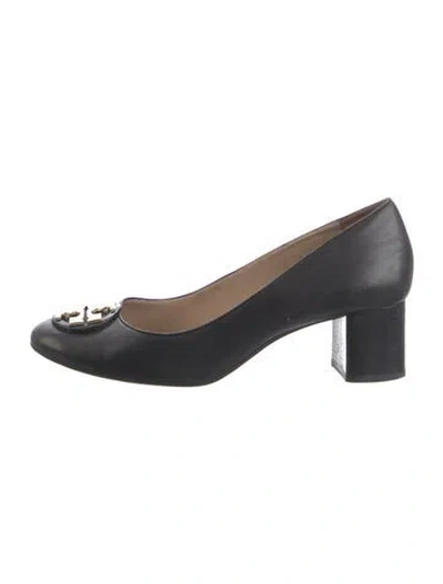 Pre-owned Tory Burch Leather Pumps In Black