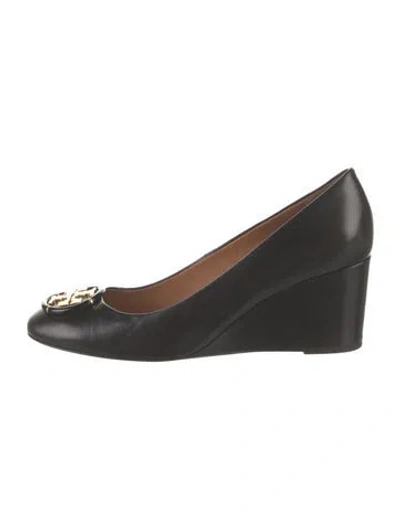 Pre-owned Tory Burch Leather Pumps In Black
