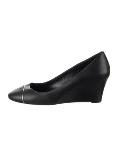 Pre-owned Tory Burch Leather Pumps In Black