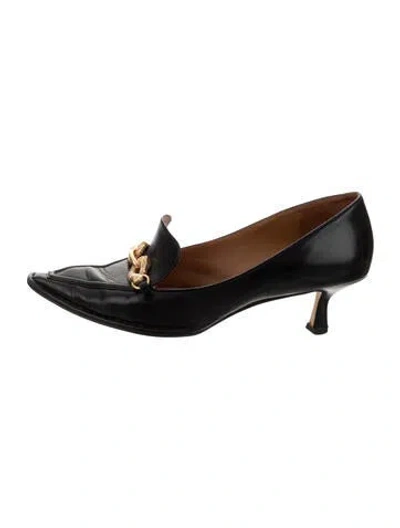 Pre-owned Tory Burch Leather Pumps In Black