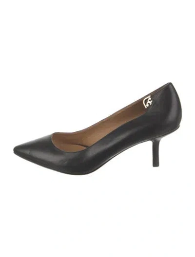 Pre-owned Tory Burch Leather Pumps In Black