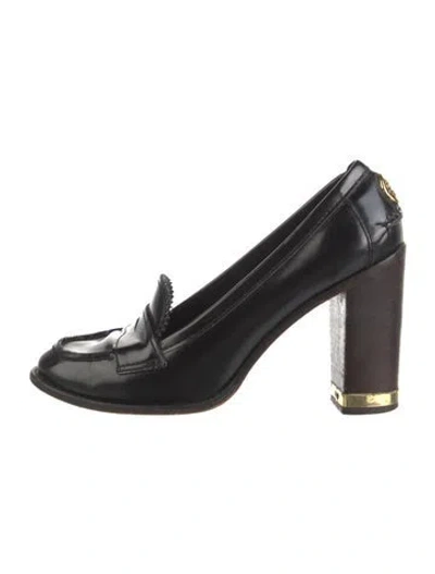 Pre-owned Tory Burch Leather Pumps In Black