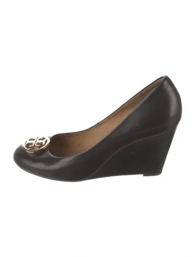Pre-owned Tory Burch Leather Pumps In Black