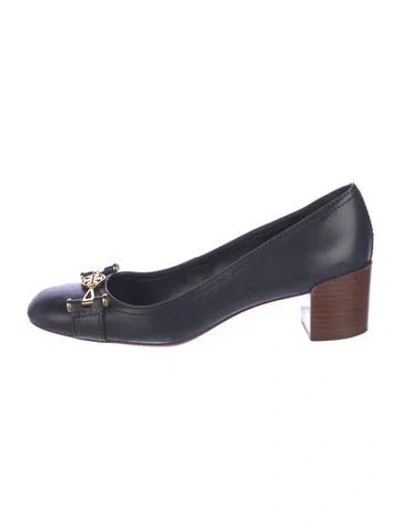 Pre-owned Tory Burch Leather Pumps In Blue